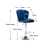 Set of 2 Bar Stools with Back and Footrest