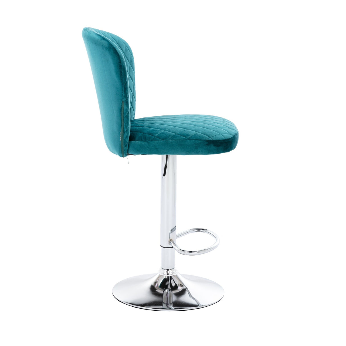 Set of 2 Bar Stools with Back and Footrest