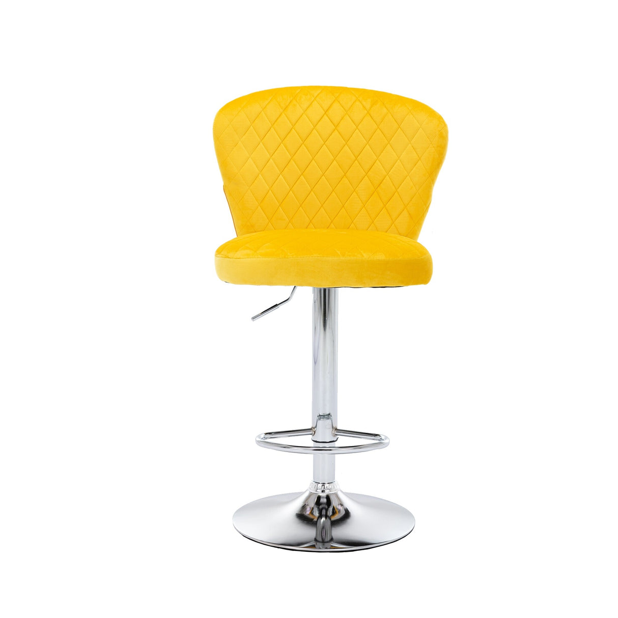 Set of 2 Bar Stools with Back and Footrest