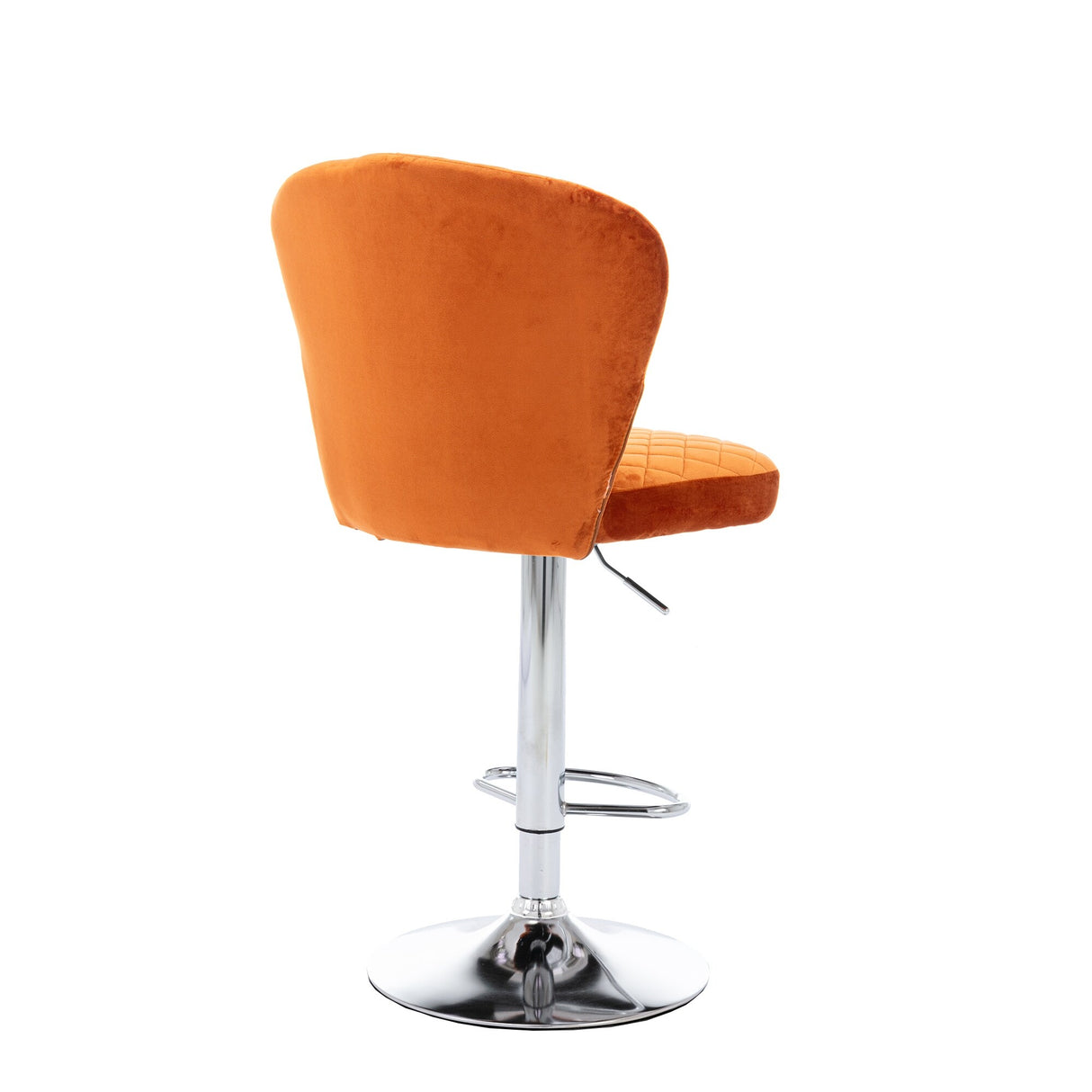 Set of 2 Bar Stools with Back and Footrest