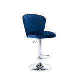 Set of 2 Bar Stools with Back and Footrest