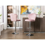 Set of 2 Bar Stools with Back and Footrest