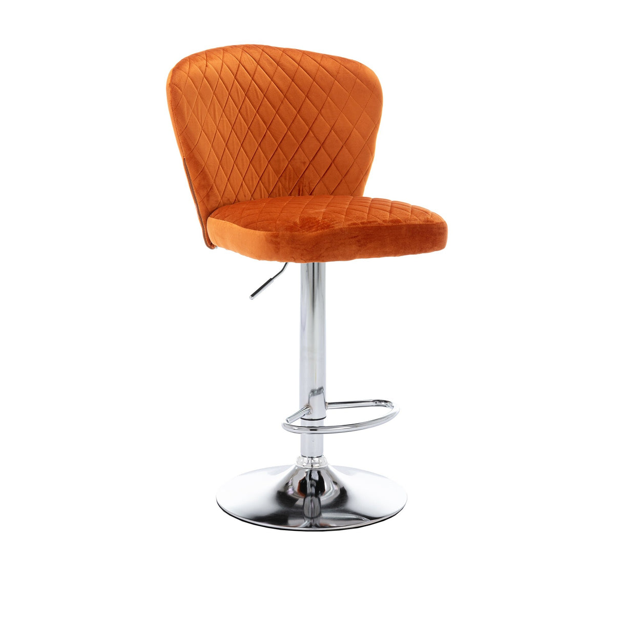 Set of 2 Bar Stools with Back and Footrest