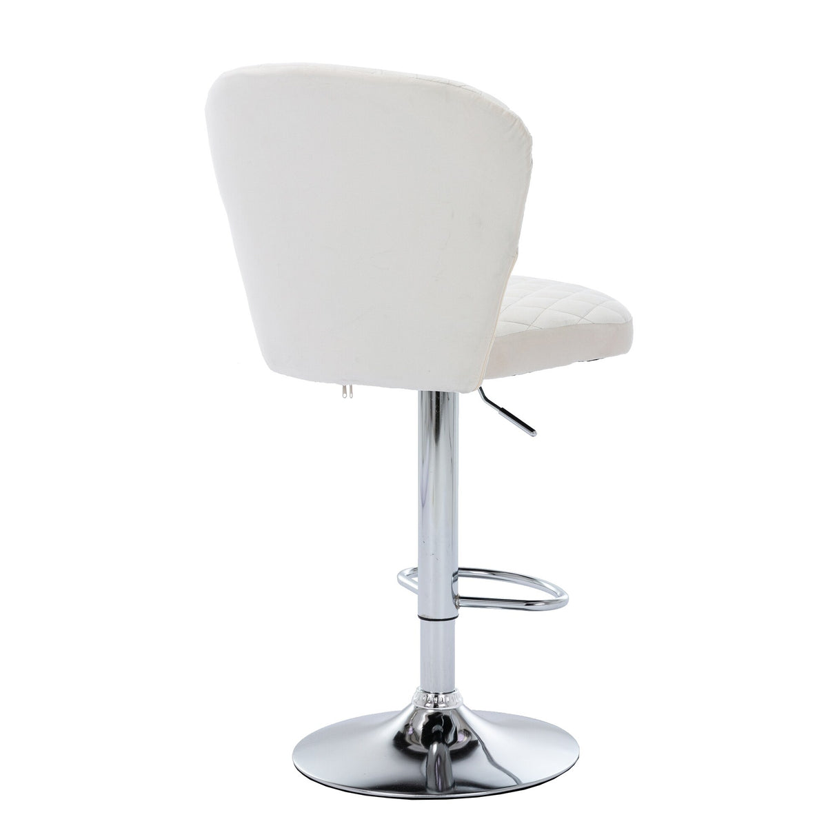 Set of 2 Bar Stools with Back and Footrest