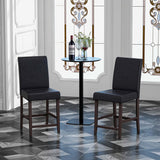 Set of 2 Barstools Wooden Vintage Bar Chairs Counter Stools