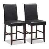Set of 2 Barstools Wooden Vintage Bar Chairs Counter Stools