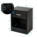 1-drawer Contemporary Bedside Storage Nightstands (Set of 2)