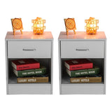 1-drawer Contemporary Bedside Storage Nightstands (Set of 2)