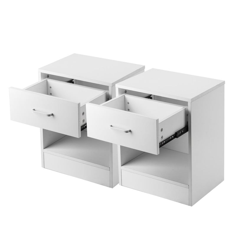 1-drawer Contemporary Bedside Storage Nightstands (Set of 2)