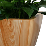 Set of 2 Clay Square Automatic Watering Planter Pots
