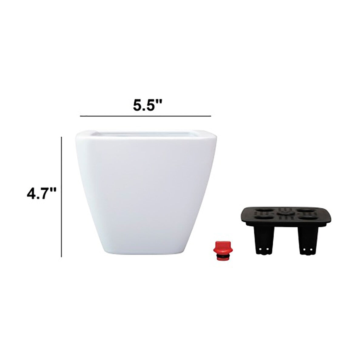 Set of 2 Clay Square Automatic Watering Planter Pots