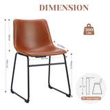 Set of 2 Counter Height Faux Leather Bar Stools