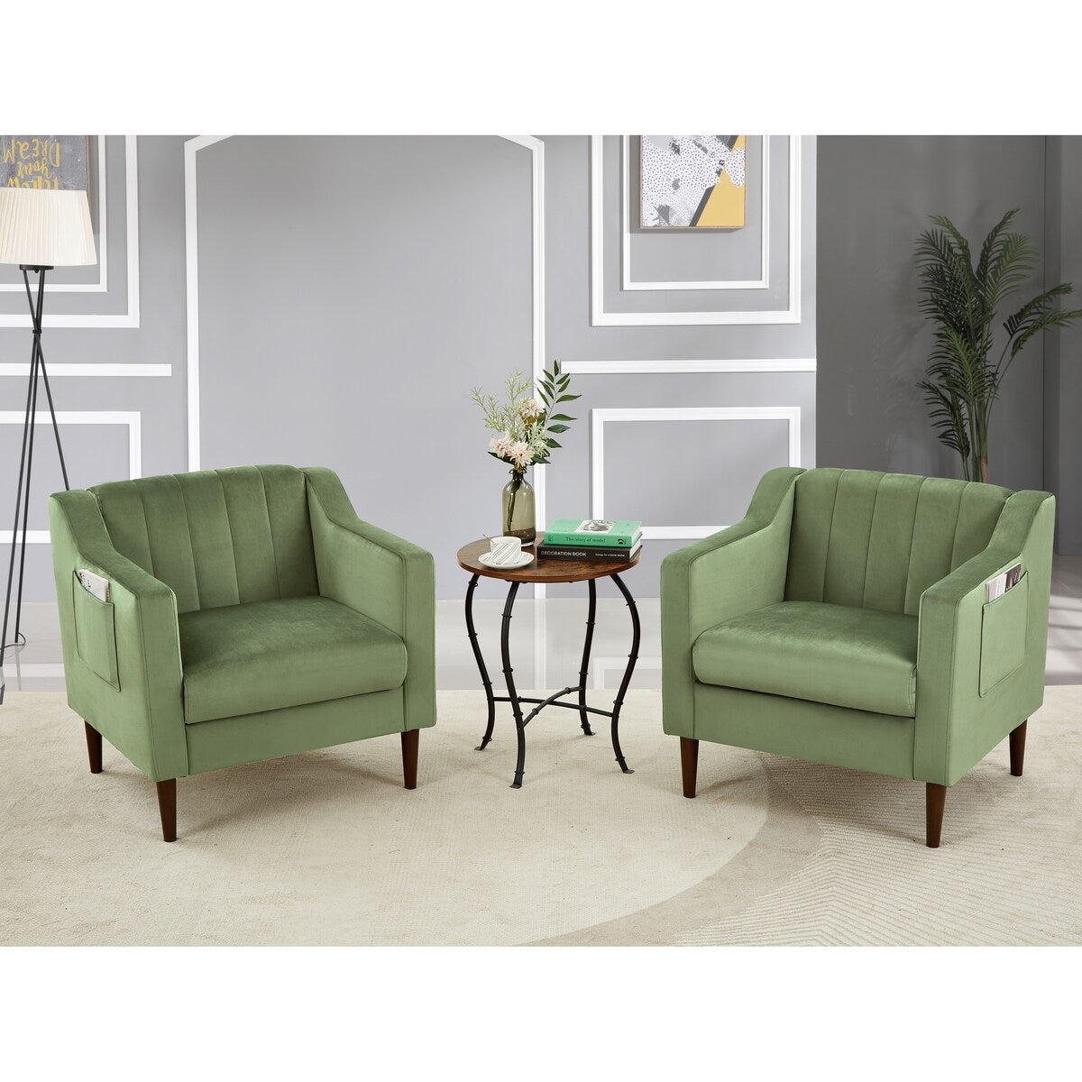 Set of 2 Elegant Accent Chair Arm Chair Side Chairs
