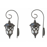 Solar Powered LED Outdoor Wall Light Sconces (Set of 2)