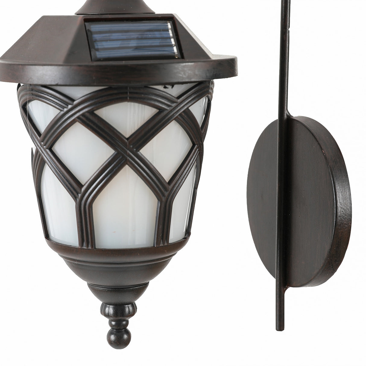 Solar Powered LED Outdoor Wall Light Sconces (Set of 2)