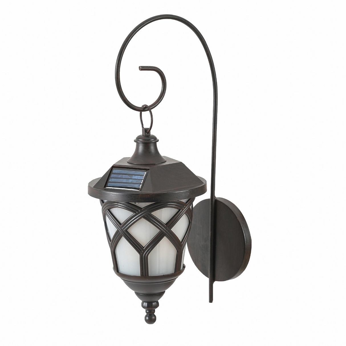 Solar Powered LED Outdoor Wall Light Sconces (Set of 2)