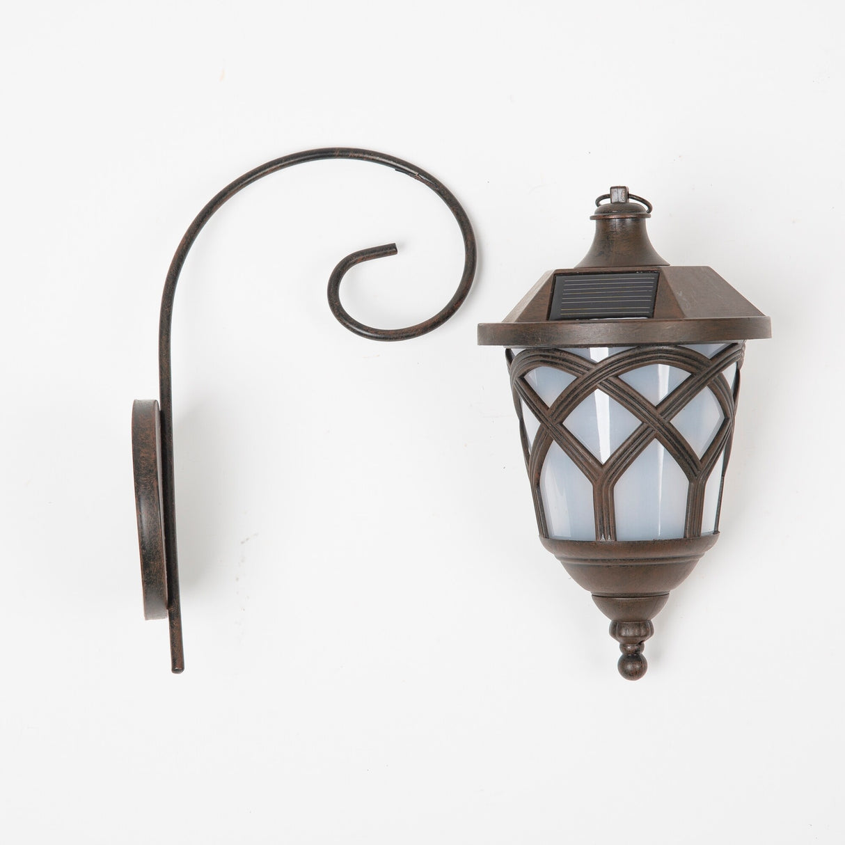 Solar Powered LED Outdoor Wall Light Sconces (Set of 2)