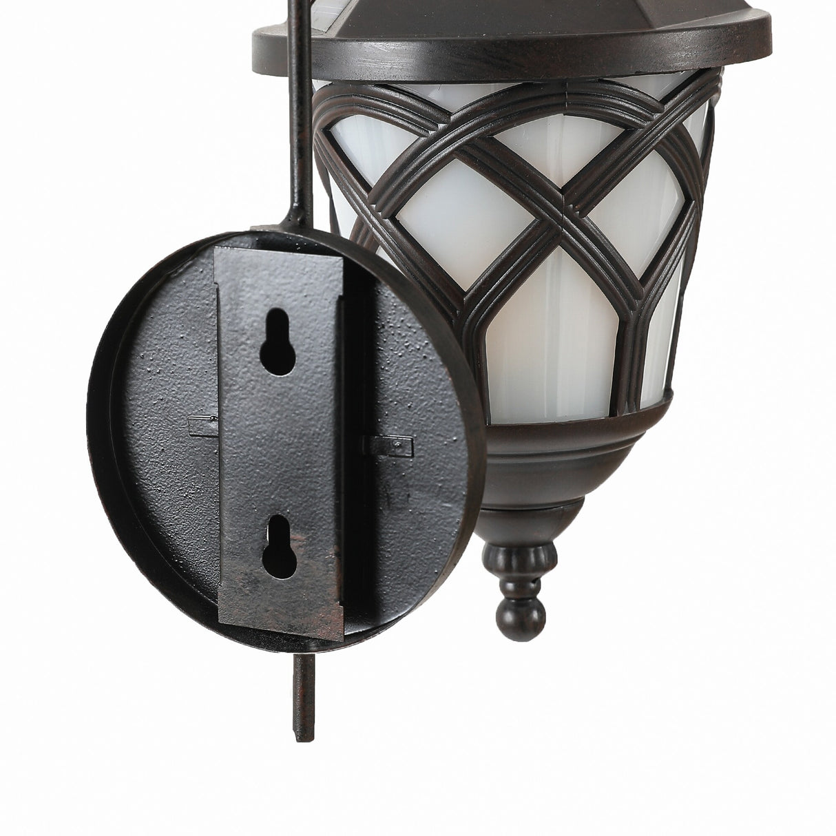 Solar Powered LED Outdoor Wall Light Sconces (Set of 2)