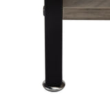 Set of 2 Industrial Nightstand End Table Storage Shelf with Drawer