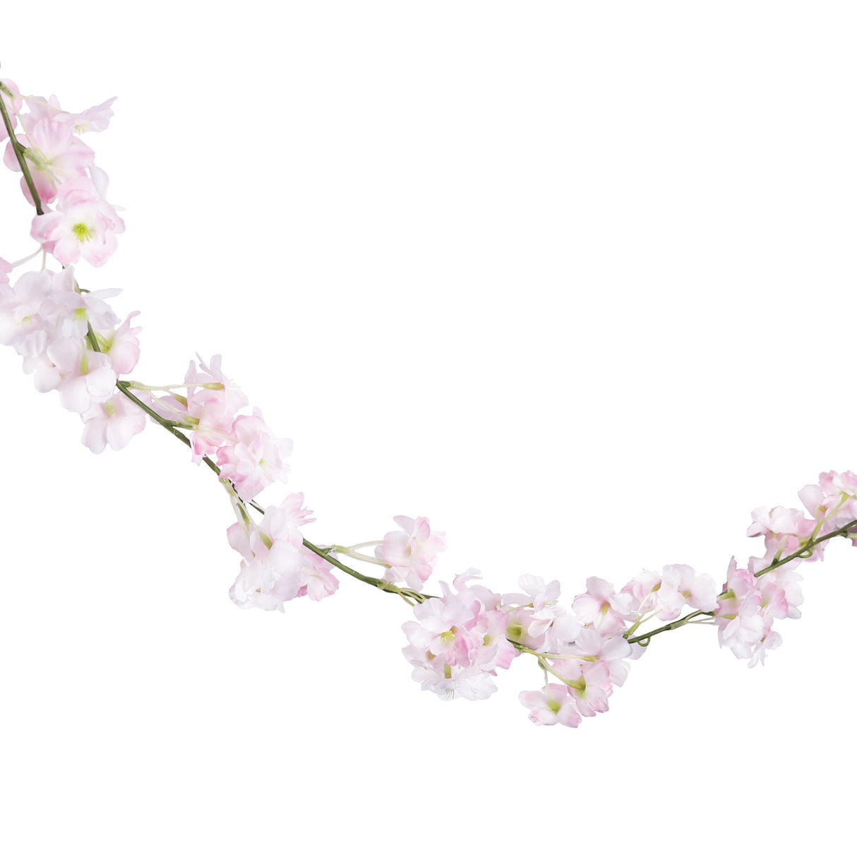 Set of 2 Light Pink Artificial Cherry Blossom Flower Garland Hanging Vine 5.75ft - 69" L x 4" W x 4" DP
