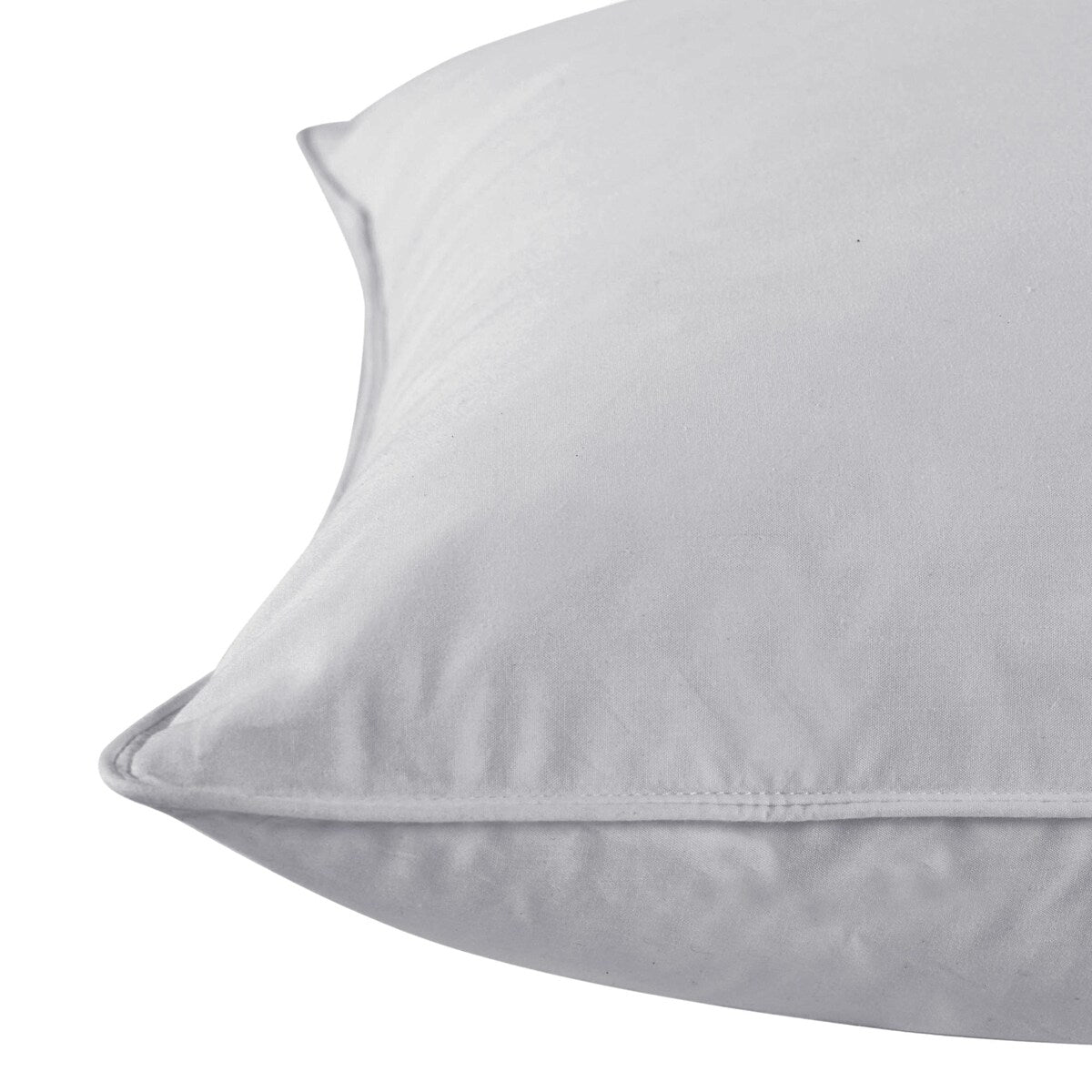 Set of 2 Medium Goose Feather Down Bed Pillow with Cotton Cover