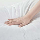 Set of 2 Medium Goose Feather Down Bed Pillow with Cotton Cover