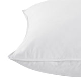 Set of 2 Medium Goose Feather Down Bed Pillow with Cotton Cover