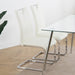 Set of 2 Modern Faux Leather Dining Chairs with Metal Legs