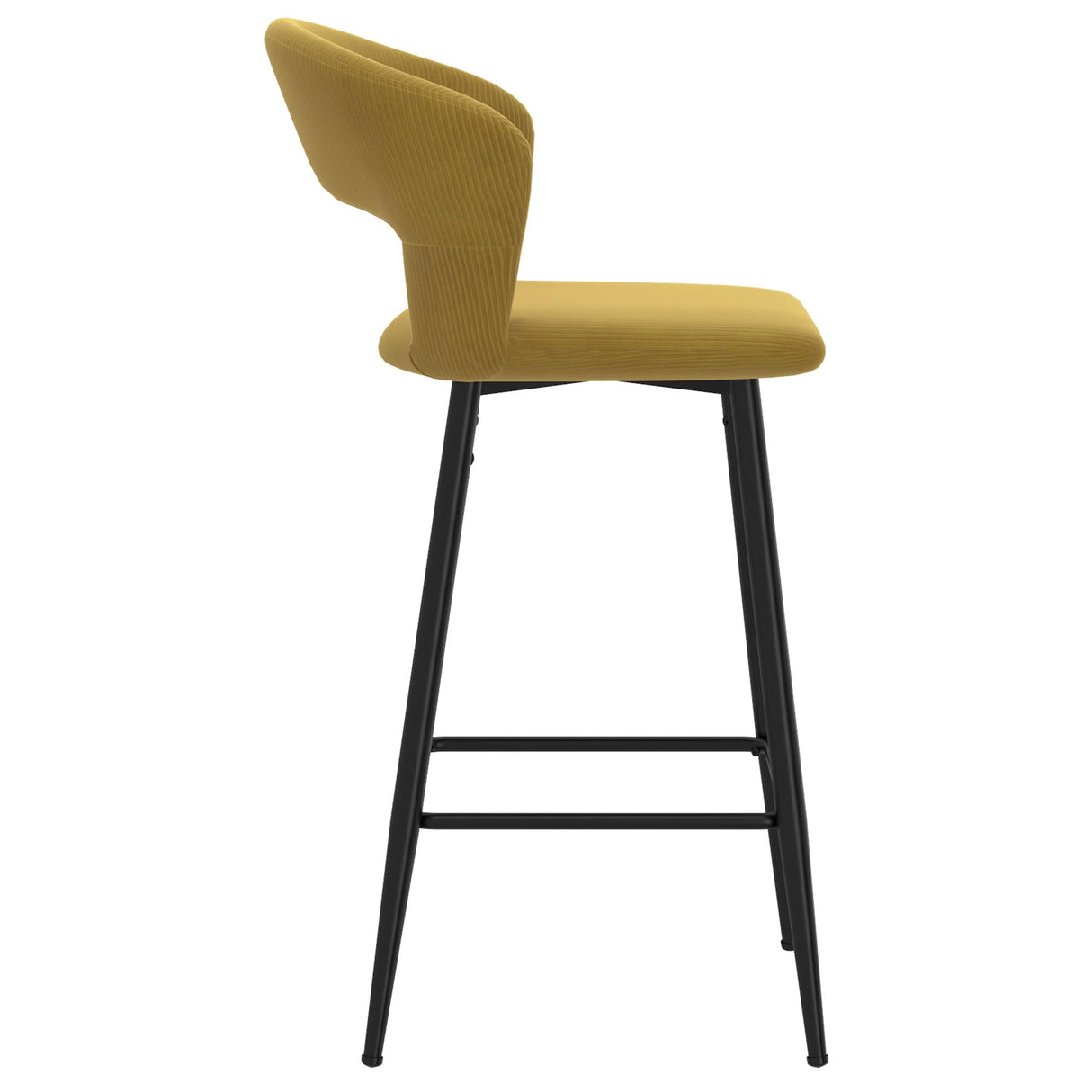 Set of 2 Modern Velvet 26'' Counter Stool