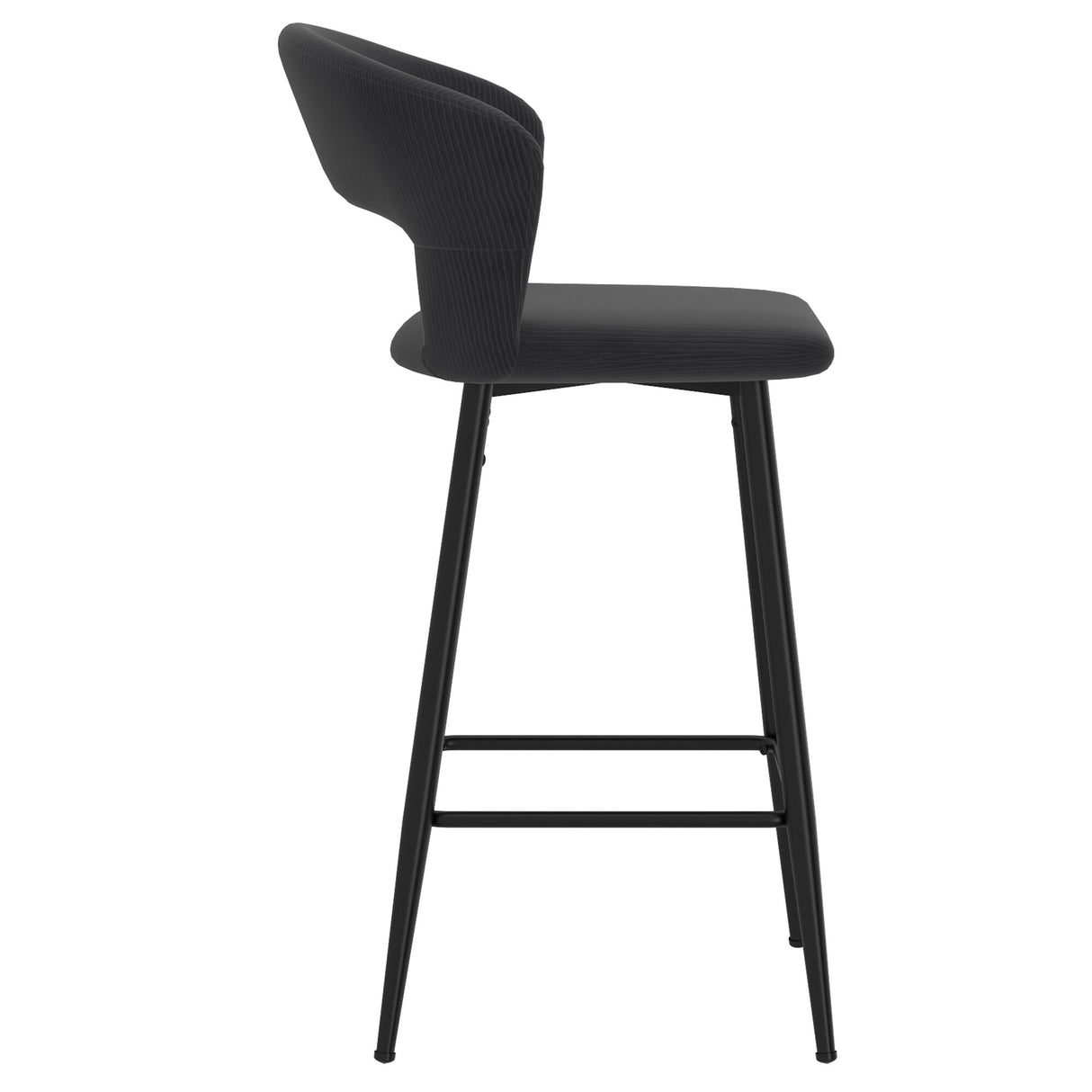 Set of 2 Modern Velvet 26'' Counter Stool