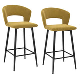 Set of 2 Modern Velvet 26'' Counter Stool
