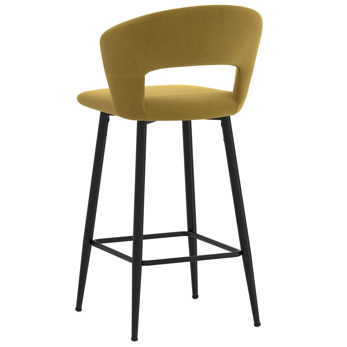 Set of 2 Modern Velvet 26'' Counter Stool