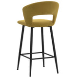 Set of 2 Modern Velvet 26'' Counter Stool