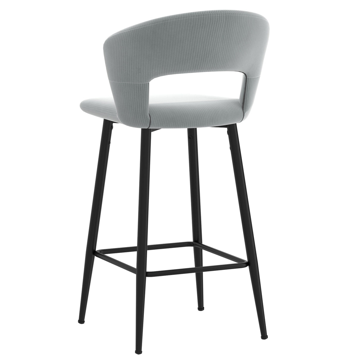 Set of 2 Modern Velvet 26'' Counter Stool