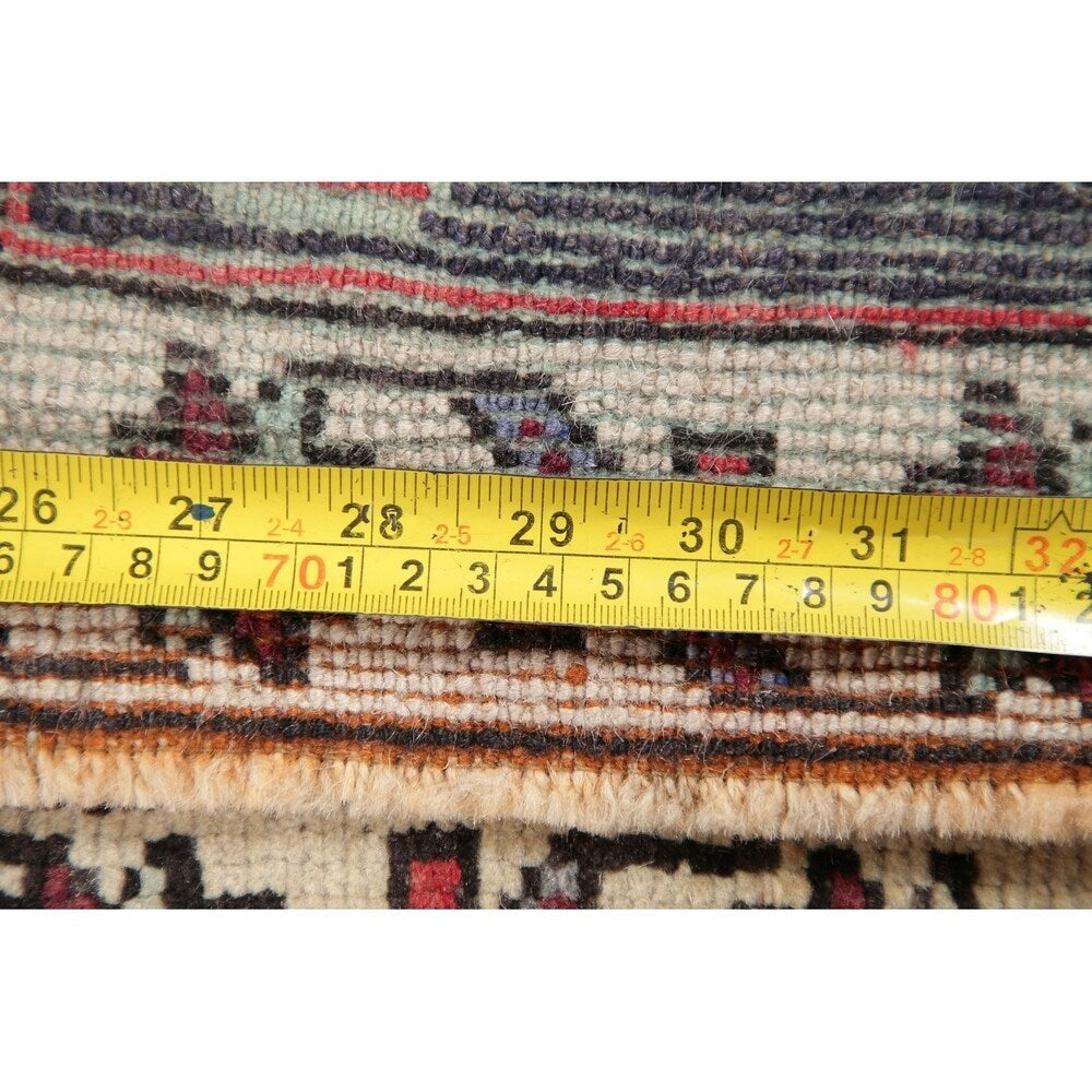 Set of 2 Oushak Oriental Hand Knotted Wool Vintage Turkish Area Rug - 3'3" x 1'9"