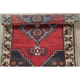 Set of 2 Oushak Oriental Hand Knotted Wool Vintage Turkish Area Rug - 3'3" x 1'9"