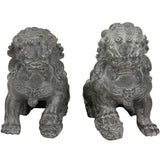 Handmade 6" Sitting Foo Dog Statues, Set of 2