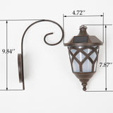 Solar Powered LED Outdoor Wall Light Sconces (Set of 2)