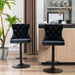 Set of 2 Swivel Velvet Bar Stools with Adjustable Height