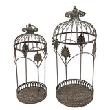 Set of 2 Vintage Style Birdcage Planters - 10.2"x10.2"x21.6"