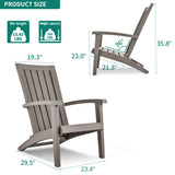 Set of 2 Adirondack Chair for Outdoor Patio