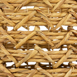 Set of 2 Wood-tone Open Fishtail Water Hyacinth Baskets with Built-in Handles15.75" - 15.75"
