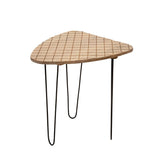 Set of 2 Wood, metal 18, 20" Black, white Checkered Table 20.0"H - 18.0" x 18.0" x 20.0"