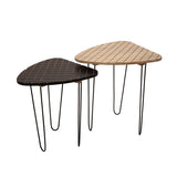 Set of 2 Wood, metal 18, 20" Black, white Checkered Table 20.0"H - 18.0" x 18.0" x 20.0"