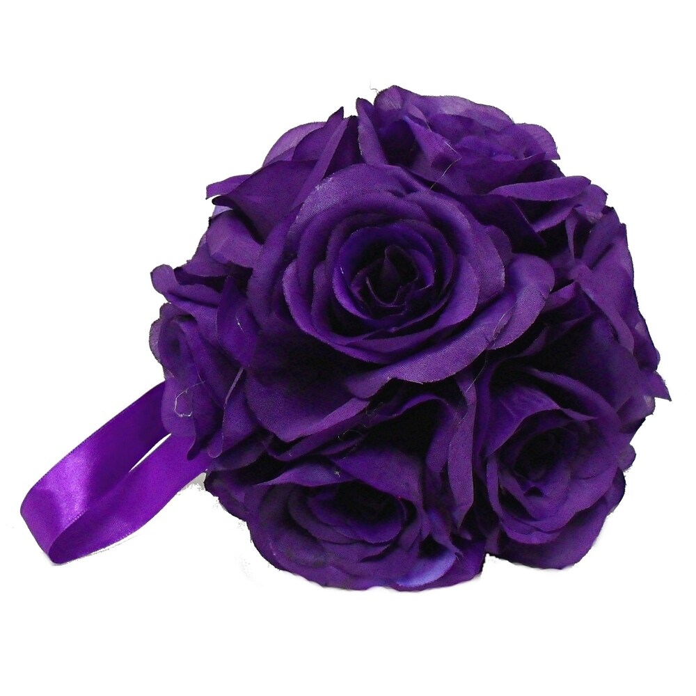 Set of 3 7" Open Rose Hanging Ball