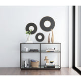 Set of 3 Alcala Round Mirrors Black