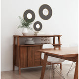 Set of 3 Alcala Round Mirrors Black
