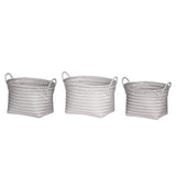 Grey and White Baskets (Set of 3)