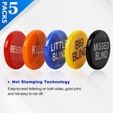 GSE™ Set of 3 Little Blind, Big Blind, Missed Blind, Kill, Reserve, Dealer Puck Buttons for Texas Hold'em Poker Card Games
