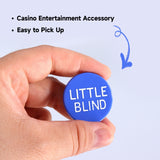 GSE™ Set of 3 Little Blind, Big Blind, Missed Blind, Kill, Reserve, Dealer Puck Buttons for Texas Hold'em Poker Card Games